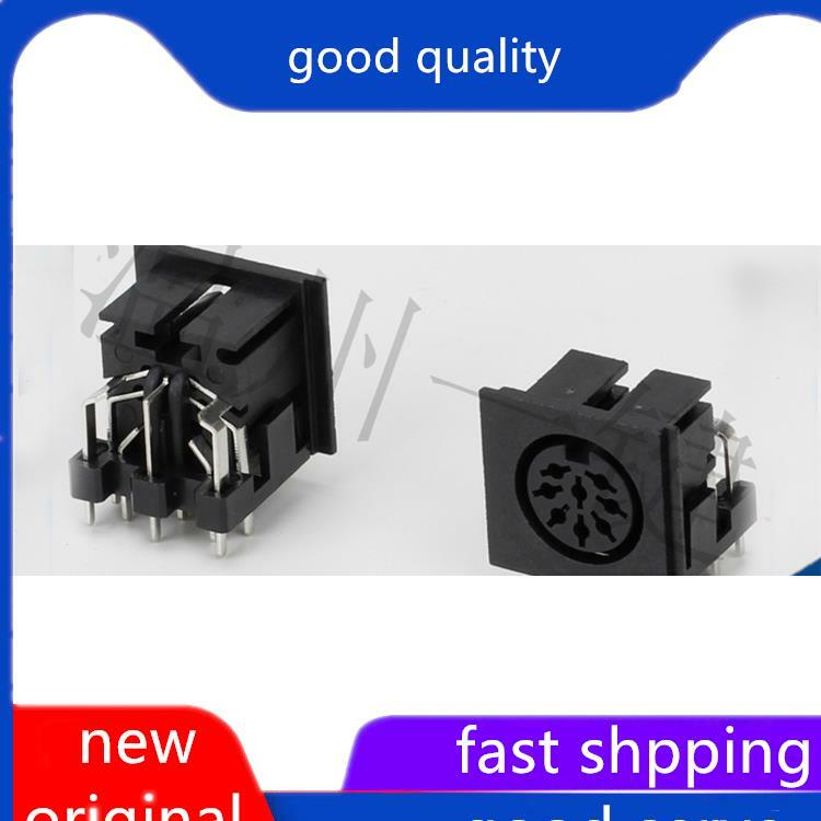 10pcs original new DS-8-03a square SD terminal connector large 8-core 10 pin socket 8PIN pin DIN female base