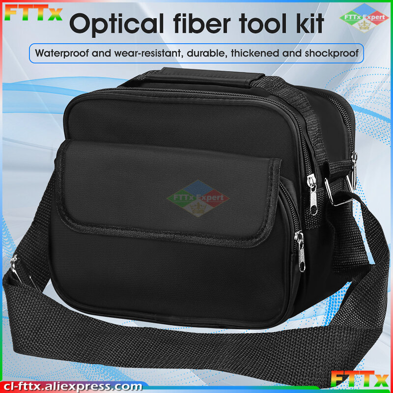 Alta qualidade kit de ferramentas de fibra óptica ftth saco para vfl medidor de energia 23cmx16cmx19cm frete grátis ftth kit de ferramentas de fibra óptica saco