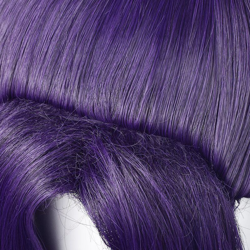 Peluca de Cosplay de Anime Jinshi, pelucas sintéticas resistentes al calor, fiesta de Halloween, no Hitorigoto, 85cm de largo, púrpura oscuro