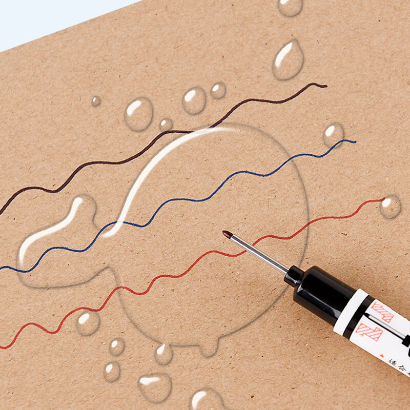 20mm Long Head Markers Pen Bathroom Woodworking Decoration Waterproof Marker Pen Red/Black/Blue Ink