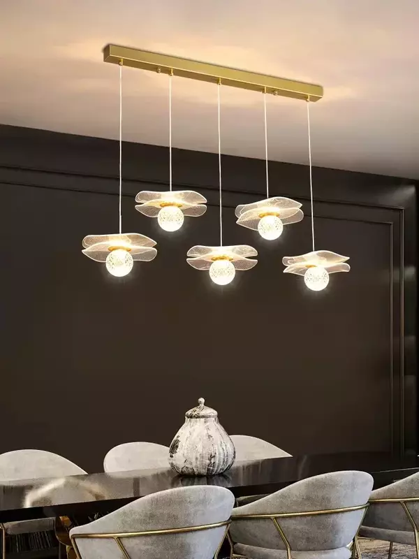 Lampu gantung seni akrilik, lampu salon dekorasi gantung kecil samping tempat tidur ruang makan Pulau dapur, perlengkapan lampu LED Modern