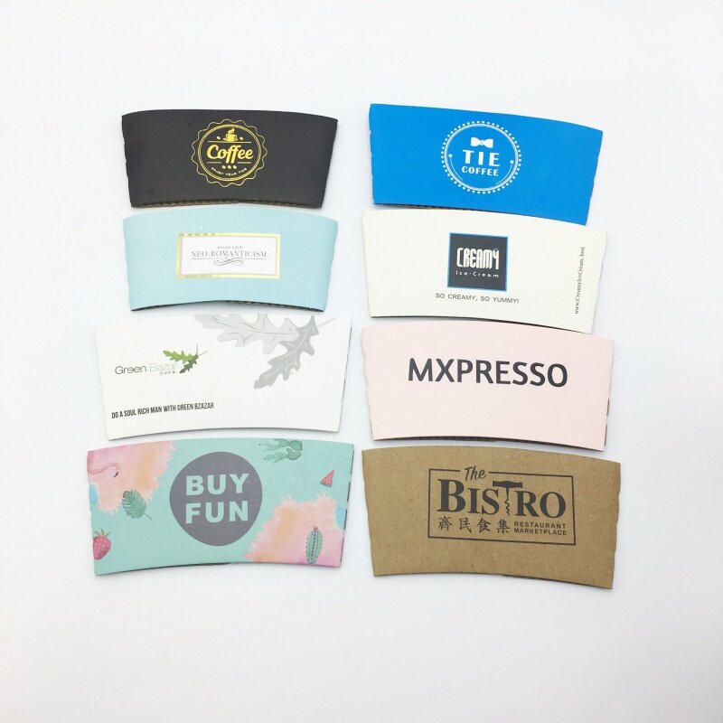 Kunden spezifisches Produkt kunden spezifisches Design Kraft papier Kaffeetasse Papier hülle
