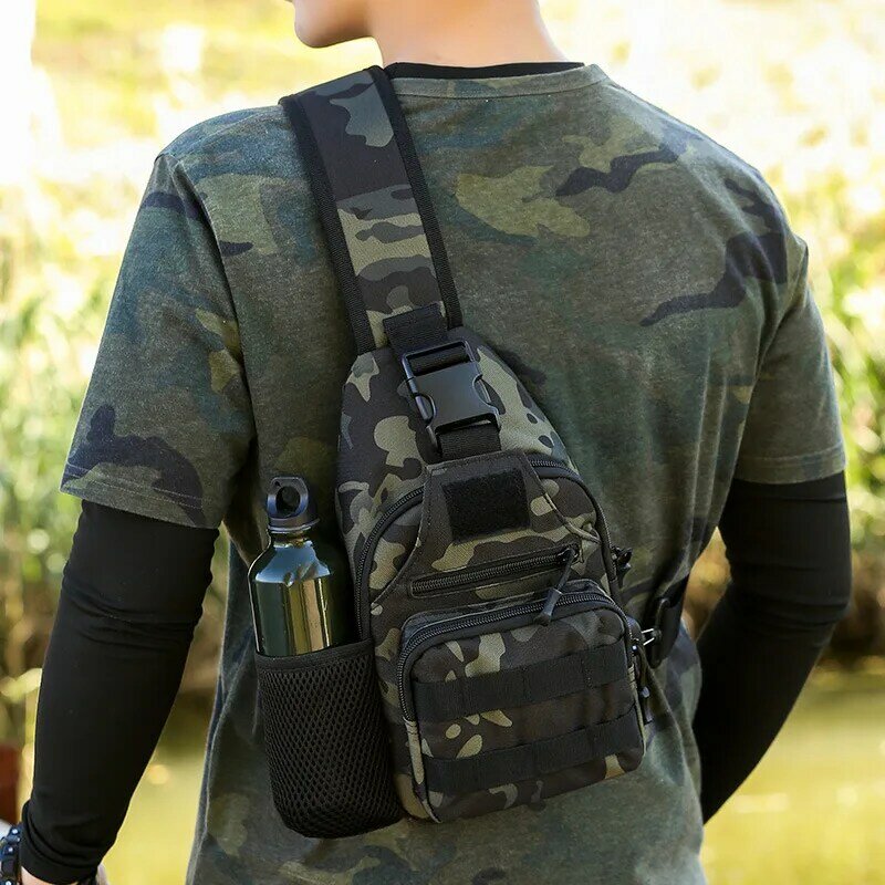 Chikage bolsas de pecho tácticas de camuflaje multifunción, paquete de hervidor portátil impermeable para montar al aire libre, bolsas simples de escalada de ocio