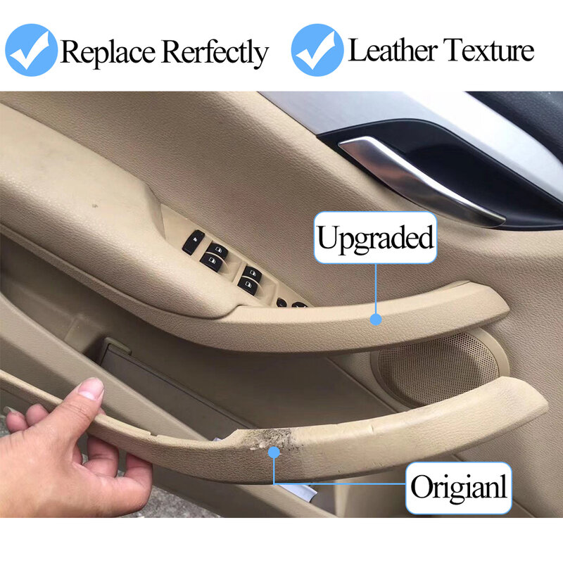 Pegangan pintu kanan kiri Interior mobil pengganti Panel penutup luar sandaran tangan untuk BMW X1 E84 2010 2011 2012 2013 2014 2015 2016