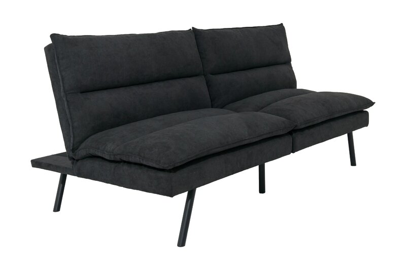 Pillow Top Futon,Featuring a clean-lined wooden frame with durable metal legs,a split seat and back design quickly