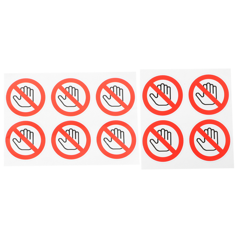 10 Pcs Safety Stickers Stickers for Cars Security Yard Sign Adhesive No Touch Warning Infant Seat Hand Caution Danger Decal
