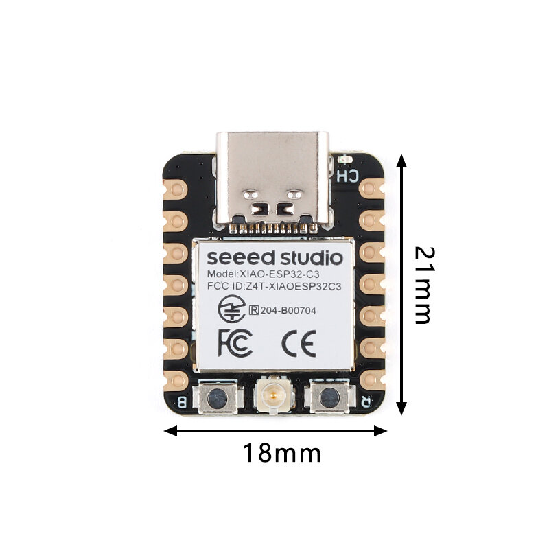 XIAO ESP32-C3, 2 buah/1 buah modul pengembangan jala kompatibel Bluetooth WiFi Seeeduino Seed Studio 4MB Flash 400KB SRAM UNTUK Arduino