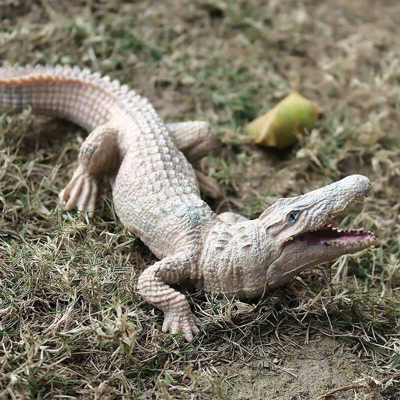 Simulation solide wildlife modell beige krokodil alligator amphibien krokodil spielzeug hand-made