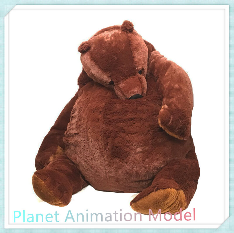 Oso de peluche gigante para niños y niñas, juguete de simulación de oso marrón de 100CM, cojín suave, regalo de cumpleaños