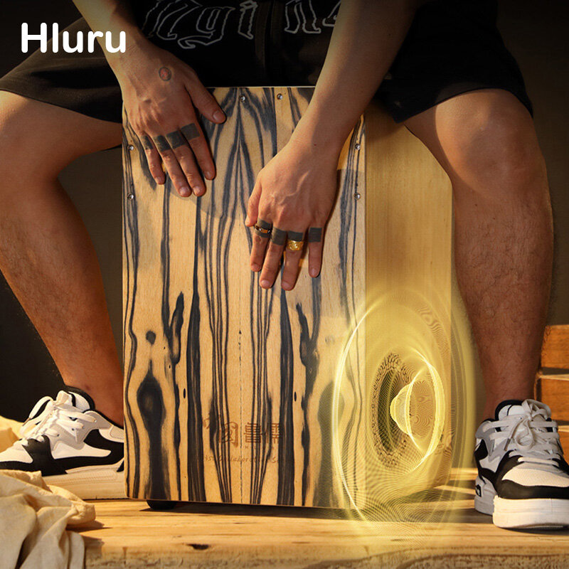 กลอง Hluru Cajon กลองชุดไม้กลองชุดดนตรีเครื่องดนตรีของเล่นเด็ก Kahong กลองนั่งเครื่องเคาะกลองมืออาชีพ