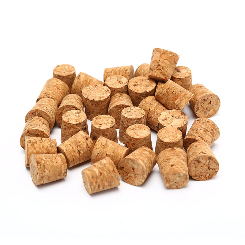 10pcs Tapered Natural Cork Bottle Stoppers Wine Corks Crafts 18*15*20mm