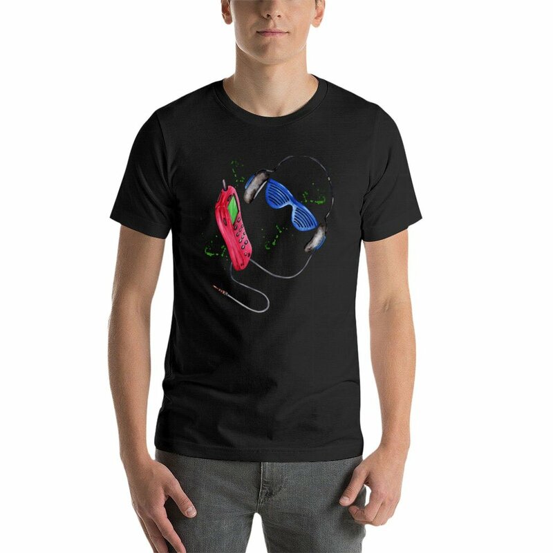 팝아트 90 년대 문화 디자인 티셔츠, 소년 백인 스포츠 팬 남성 그래픽 티셔츠, 애니메이션