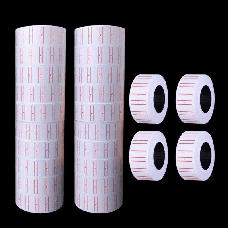 10 Rolls Self Adhesive Price Labels Paper Tag Sticker Single Row for Price Labeller Grocery Office Supplies 21mmx12mm