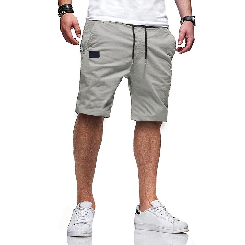Celana pendek Hip Hop pria baru celana pendek olahraga lari capri kasual katun musim panas celana kaki lurus kualitas tinggi
