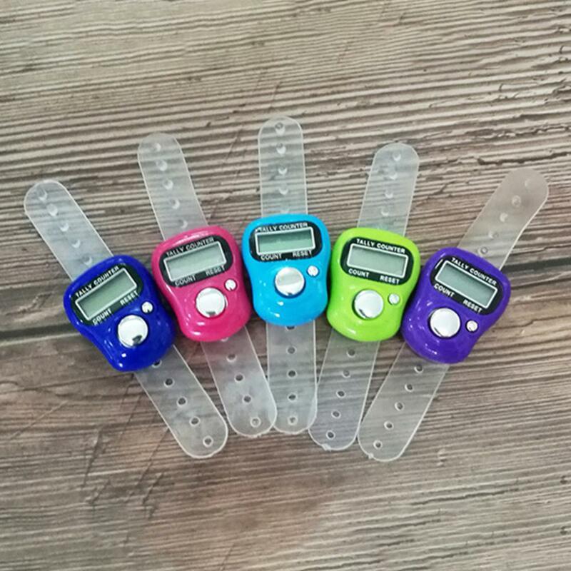 Electronic Digital Finger Ring Tally Counter Hand Held Knitting Row Counter Clicker NEW Mini Point Marker Counter LCD Screen