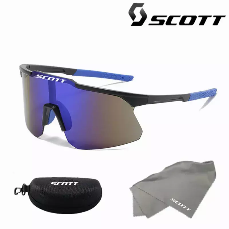 SCOTT kacamata hitam perjalanan pria dan wanita, lensa mata olahraga luar ruangan, UV400, bersepeda, berkendara, berpergian bisa dilengkapi dengan kotak kain kacamata