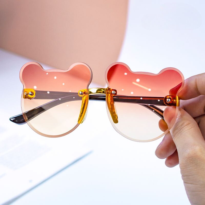 Okulary dziecięce niedźwiedź okulary przeciwsłoneczne dla dzieci rekwizyty fotograficzne