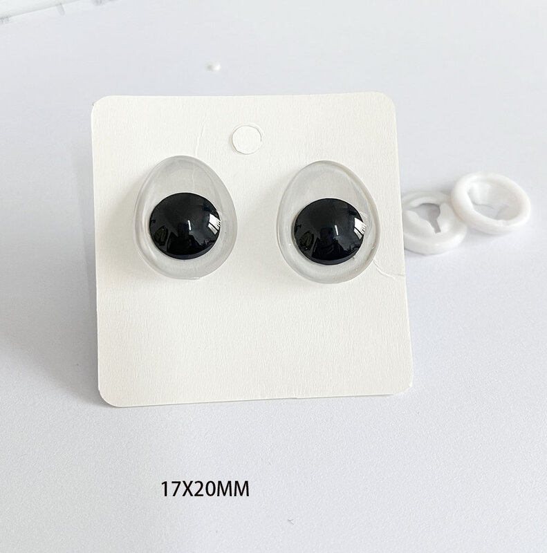 20pcs/lot 13x16mm 17x20mm 22x26mm New water shape toy aniaml  eyes clear doll findings with handpress washer size option