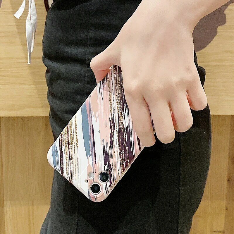 Regenbogen Muster Fall Für Xiaomi Mi 12 10 9 11 Lite 5G NE 12X 11T 10T 9T Poco X3 NFC F3 M3 M4 Pro Malerei Silikon Fall Abdeckung