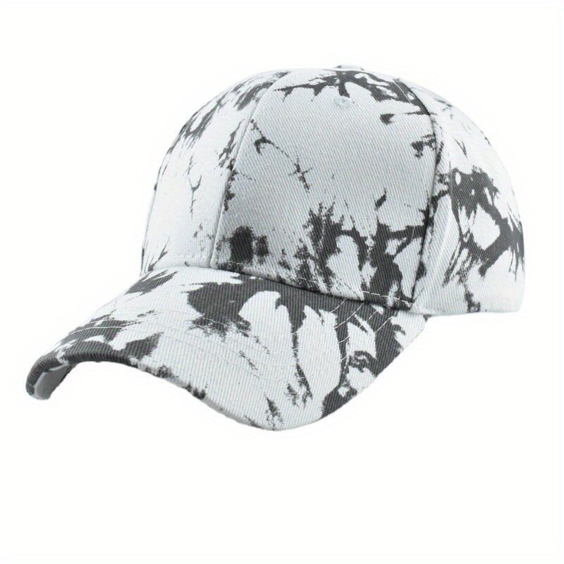 Topi bisbol Tie-dye warna-warni, topi Snapback pelindung matahari dapat diatur untuk wanita pria, topi olahraga Hiking perjalanan luar ruangan kasual topi Ayah