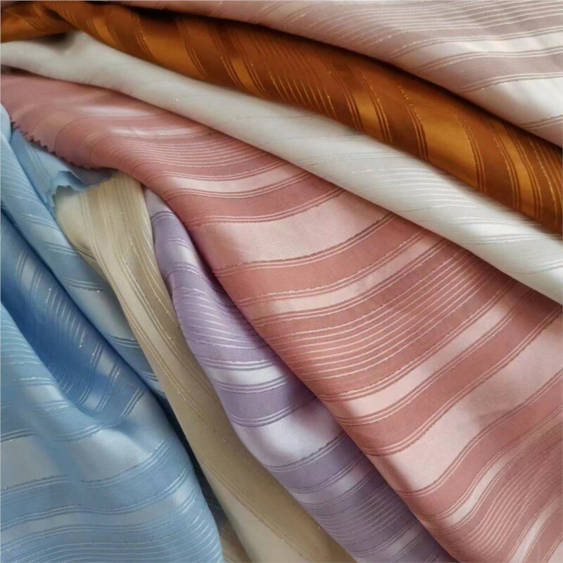 Silver Silk Beauty Strip Chiffon Fabric Diy Hand Sewing