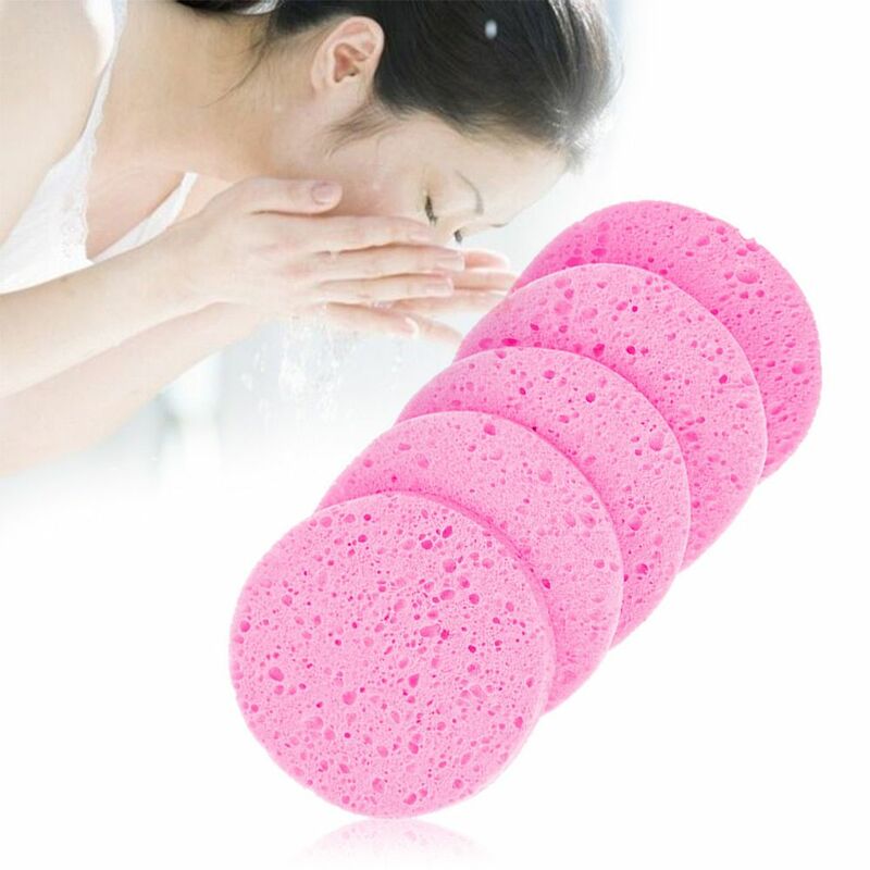 5Pcs Makeup Tool Skin Care Exfoliator Cleansing Sponge Face Wash Pad Body Facial Cleaner Compress Puff