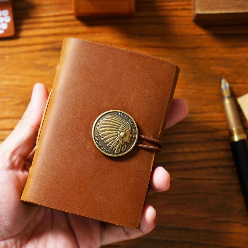 Notatnik do pisania pamiętnika Notatnik stylu vintage Retro, skórzany notatnik podróżny