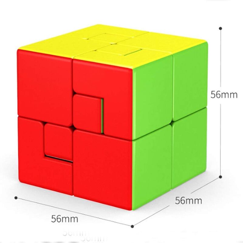 MoYu MoFang JiaoShi Meilong 붕대 매직 큐브, KuiLei 큐브, 교실 Meilong 인형 퍼즐 큐브, 멀티 컬러, 2x2, 3x3