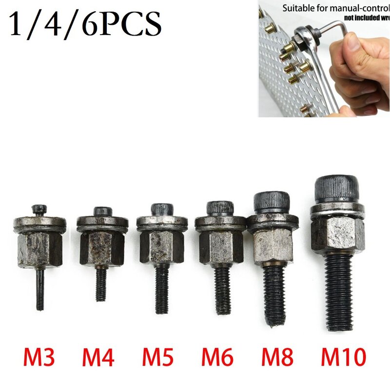 Cabeça Tool Set para Mão Rivet Nut, Rebitador Manual, Rebitador roscado, Ferramenta Dica, M3, M5, M6, M8, M10