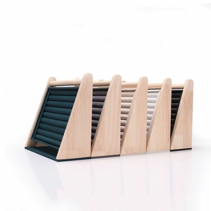 Anel de madeira portátil Display Stand, Multi-layers Durable Necklace Shelf, grande capacidade, armazenamento artesanal pulseira, Bangle Rack