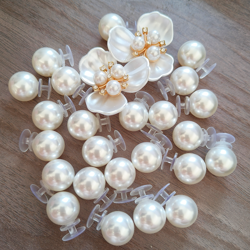 Grande fleur de perle blanche pour la décoration de chaussure, Croc Jibz Charms, Everg Sandals Accessrespiration, Girl Gifts, 26Pcs Set