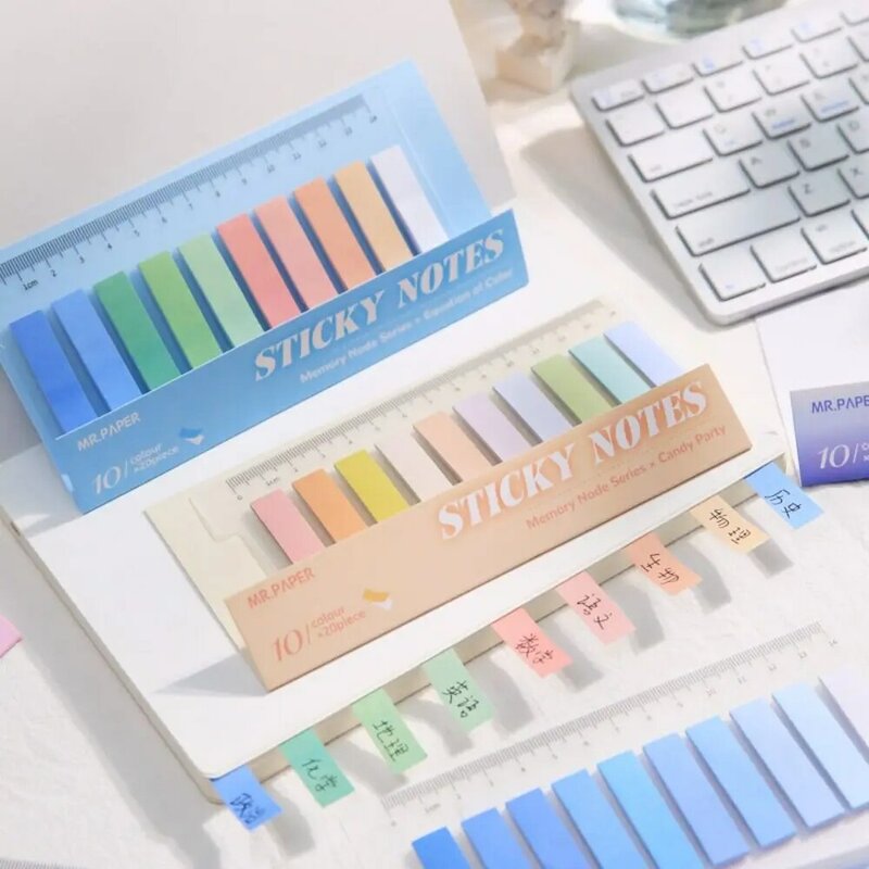 Planning Gradual Change Sticky Notes Bookmark Reading Index Tabs Stickers Label Keypoints Marker Rectangle Memo Pads Office