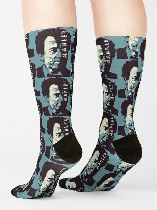Mahler-calcetines de Liga brillantes para hombre y mujer, medias de Año Nuevo, regalo divertido, venta al por mayor, azul