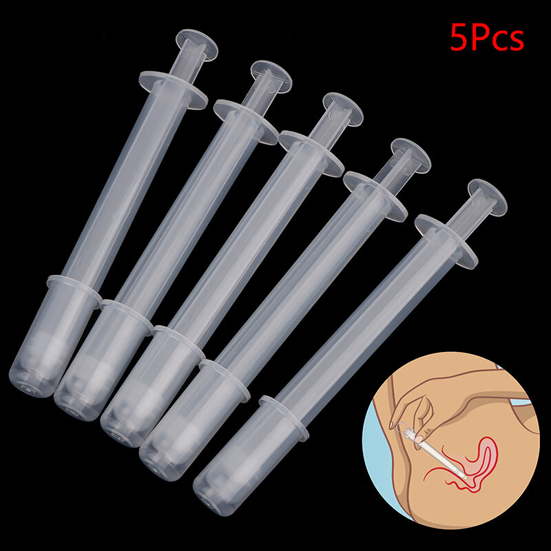 5Pcs Vaginal Applicator Lubricant Injector Syringe Lube Health Care Disposable Anal Nasal Cavity Applicator Launcher Butt Plug