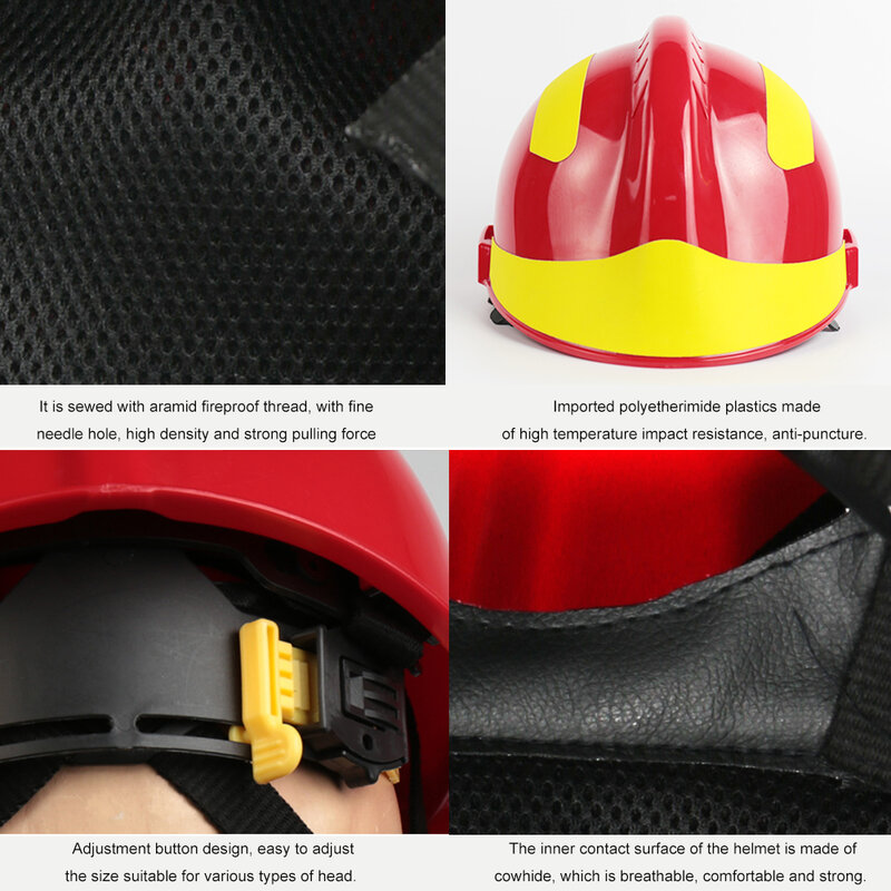 F2 Veiligheid Reddingshelm Noodhulp Brand Abs Helm Brandweerman Brandweerman Beschermende Helm