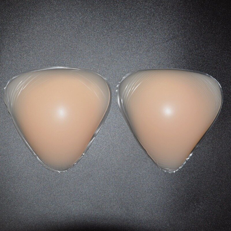 Almofadas de mama espessadas em forma de coração, inserções triangulares, reunidas, par de almofada mamária, 180g