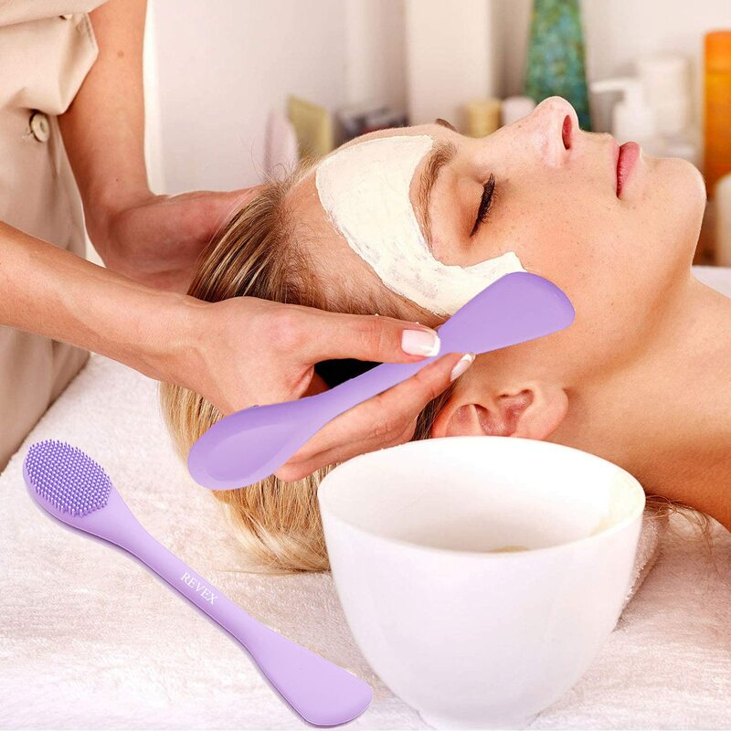 Silicone Facial Cleansing Mask Brush 2 In1 Facial Skin Care Scrub Exfoliator Scrub Pore Blackhead Deep Cleaning Tools