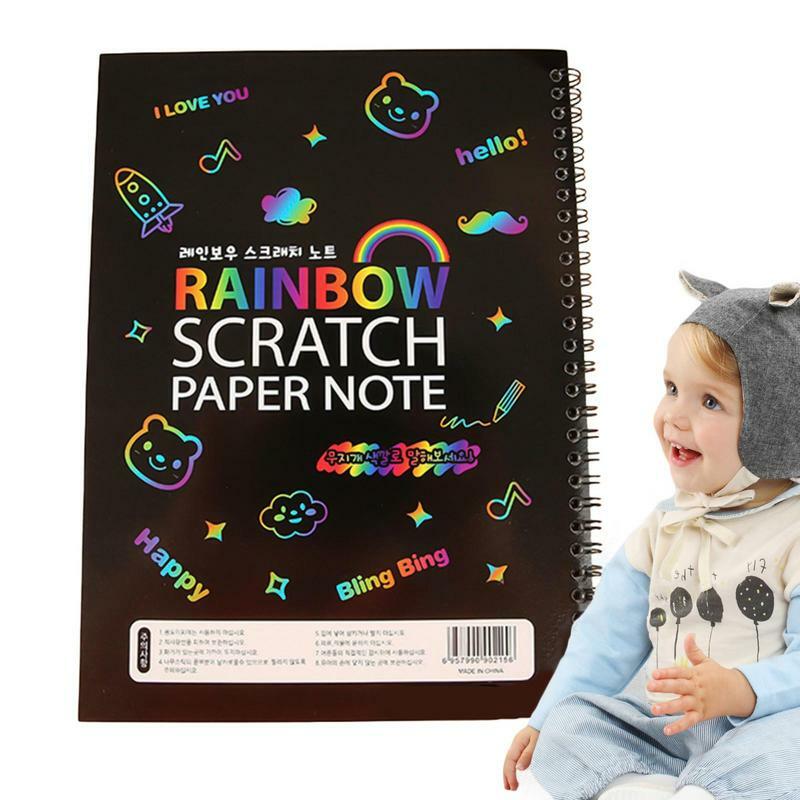 Scratch Paper Art Set Rainbow Magic Scratch Off Paper Kit Kids Arts raschiando pittura giocattolo educativo accessori per la casa fai da te
