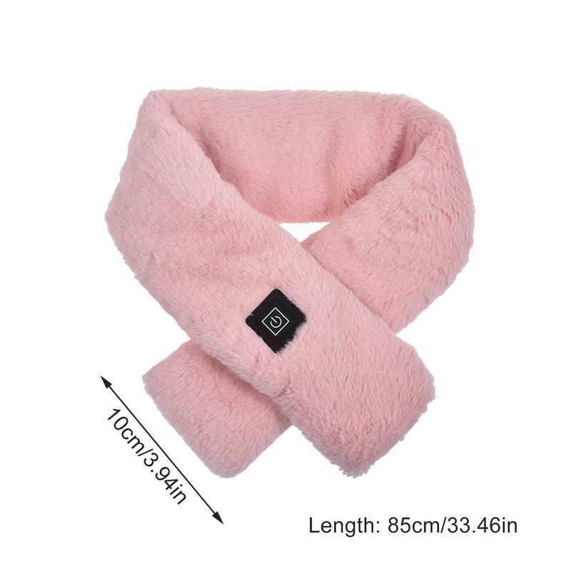 Winter Neck Scarf Heated Temperature Adjustable Rabbit Velvet Scarf Fast Heating Fashion Scarves For Hiking Cycling Camping