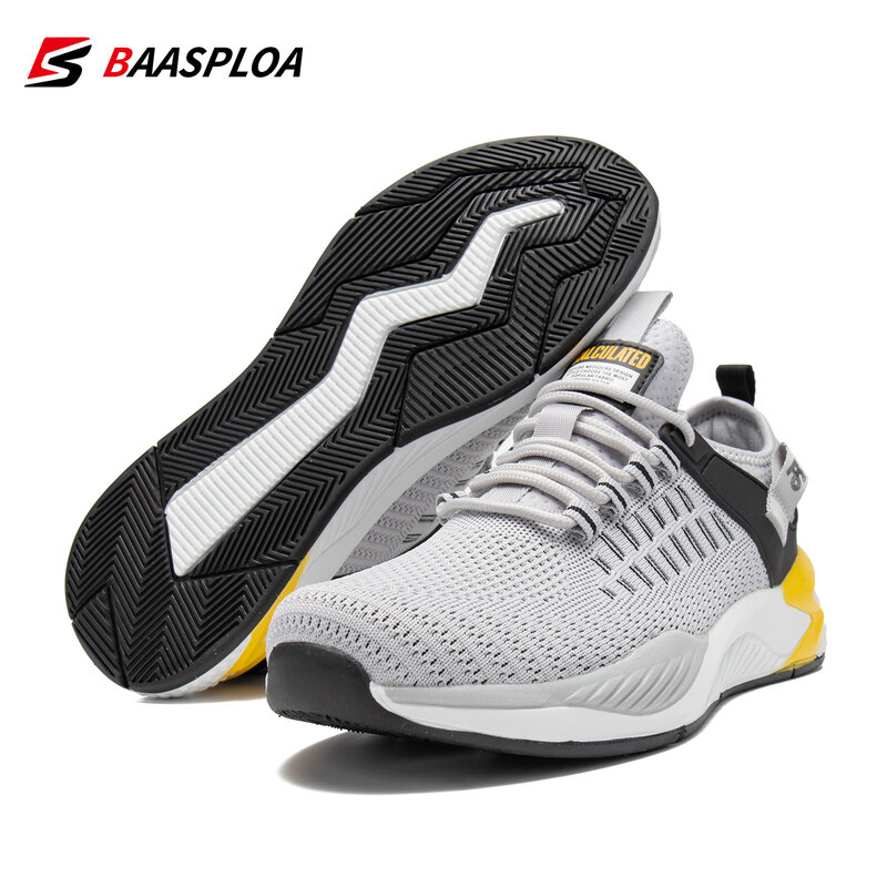 Baasploa-2023 남성 러닝화, 미끄럼 방지, 충격 흡수 스니커즈, 가벼운 테니스 신발, 방수, 남성 통기성 캐주얼 신발