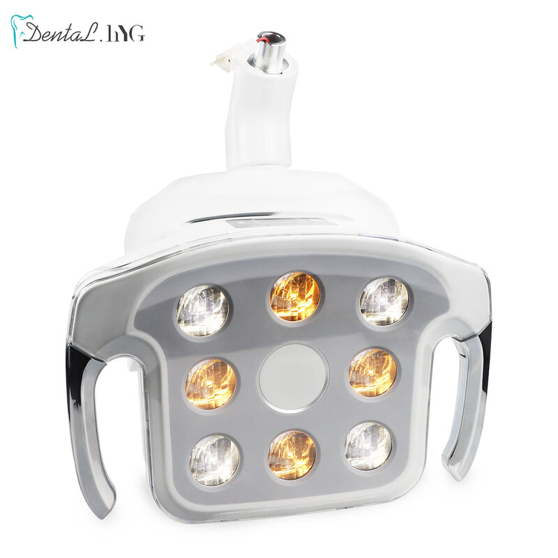 Lámpara Oral Dental con 8 bombillas LED, luz de operación Dental, temperatura de Color ajustable, interruptor sensorial, para unidad de silla Dental