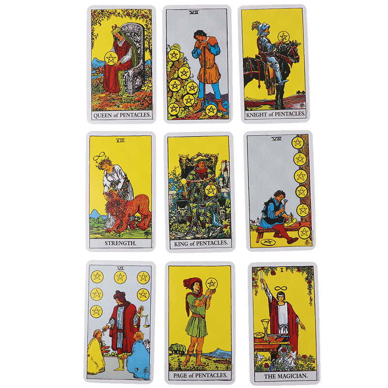 Tarot Rider Waite cartas clásicas, versión en español e inglés, caballero, camarero, adivinación del destino, predicción del mago