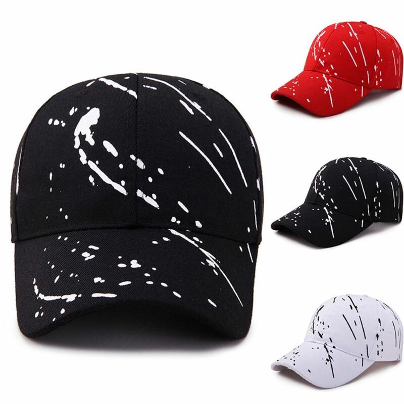 Topi bisbol Snapback pria, topi olahraga bisbol penahan matahari grafiti dapat disesuaikan