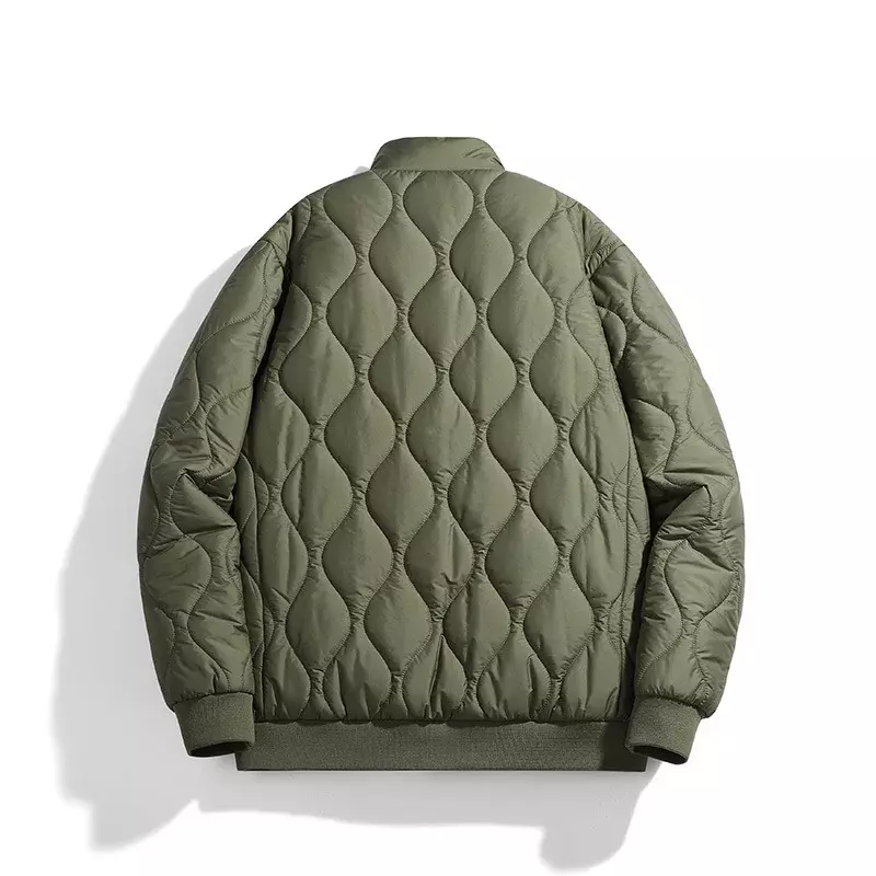 Jaqueta de algodão grosso acolchoada masculina, roupa quente casual, marca japonesa, solta, inverno