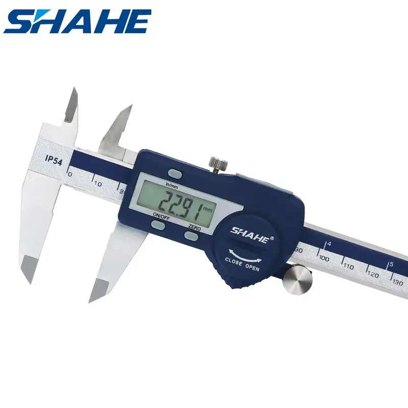 SHAHE-Caliper Digital em Aço Inoxidável Endurecido, Micrômetro Vernier Eletrônico, 0-150mm