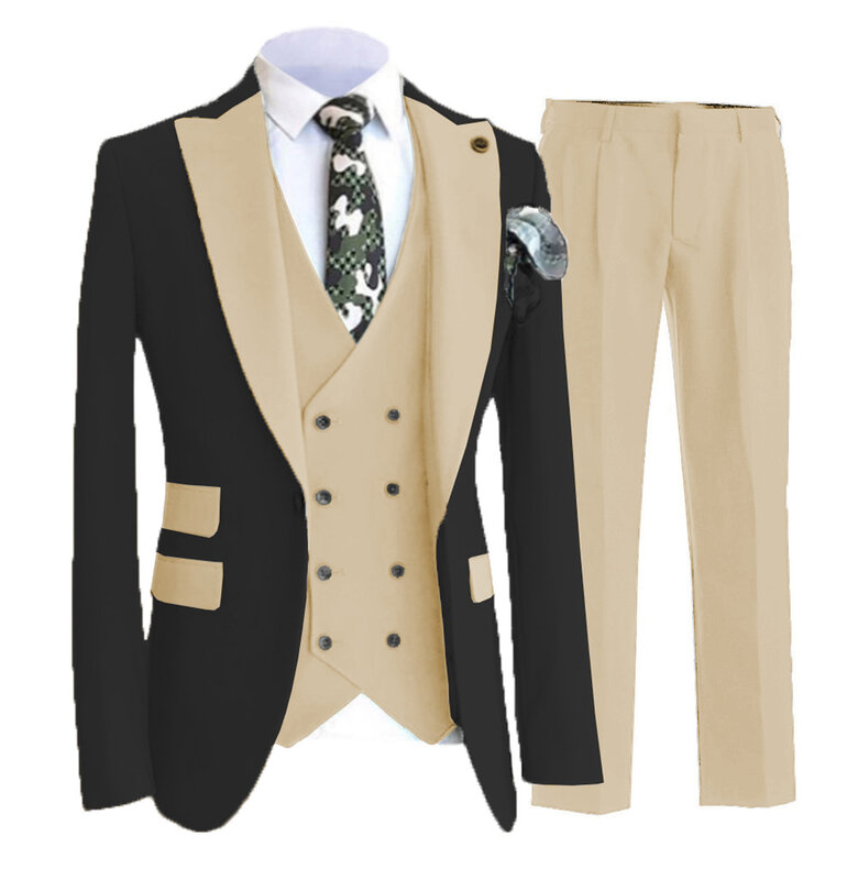 YM022633 Suit and vest multi-color wedding brother outfit