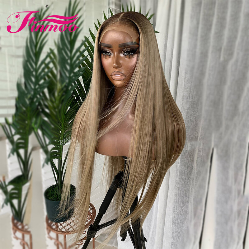 Ombre Blonde 13X6 13X4 HD Transparent Lace Front Wig Straight Blonde with 1B Roots Wig Human Hair Lace Front Wig 5X5 Closure Wig