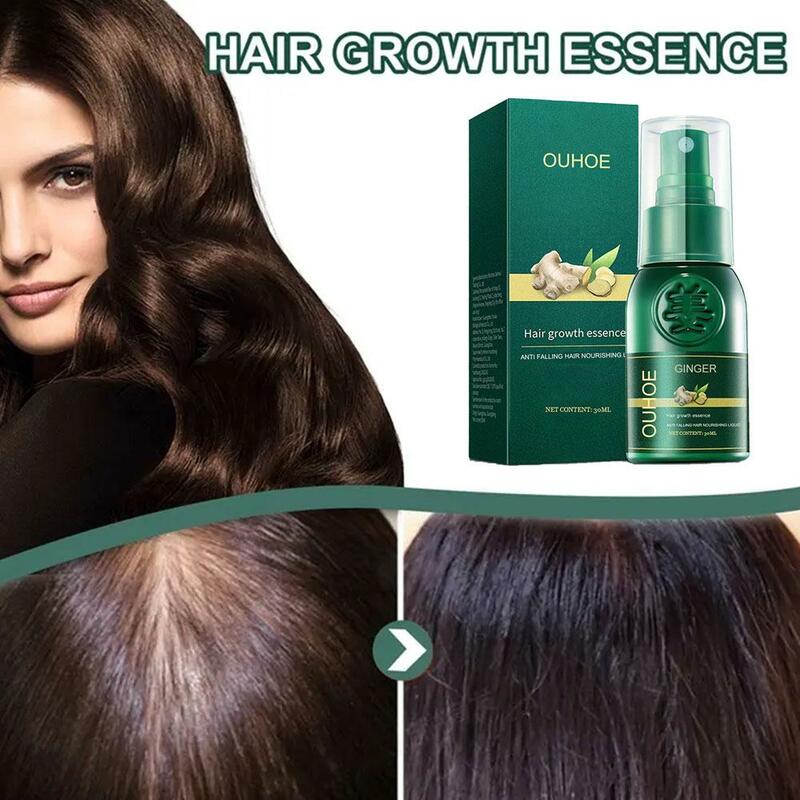 Esencia de Jengibre para el cabello, líquido para fortalecer, reparar y nutrir el cabello, cuidado del cabello y las raíces, antipérdida, B7E1