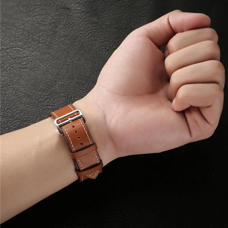 Ремешок кожаный для смарт-часов Samsung Galaxy Watch 4/6 classic, 46 мм, 42 мм, 44 мм, 40 мм