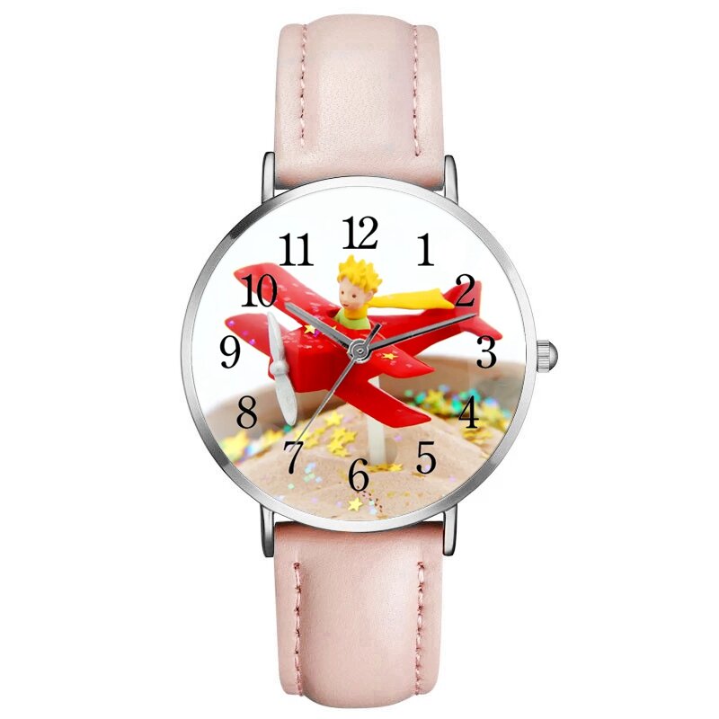 New Women's Le Petit Prince Watch Casual Fashion Quartz Movement Pink Strap Gift For Girls